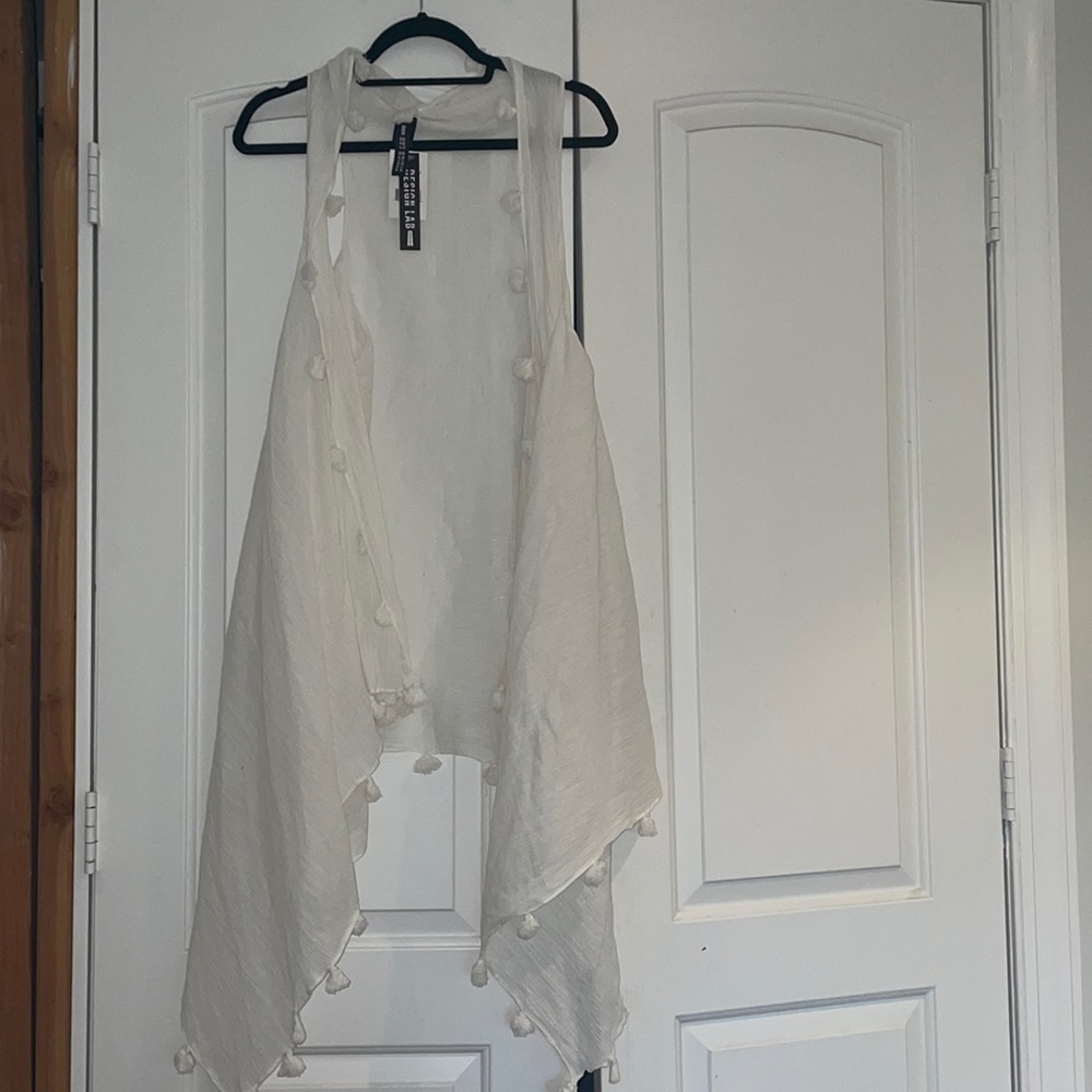 Design Lab Lord & Taylor white beach cover up